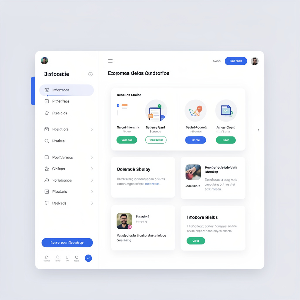 Modern interface design mockup